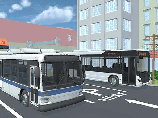 City Bus Parking Challenge Simulator 3D game artwork