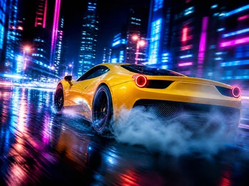 Neon City Drift Racing game artwork